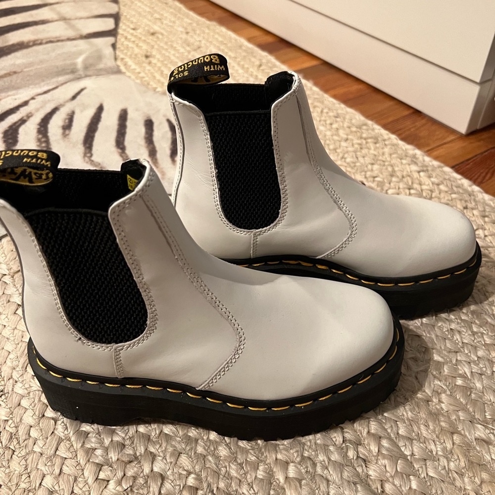 AVAILABLE - Dr. Martens White Platform Boots!